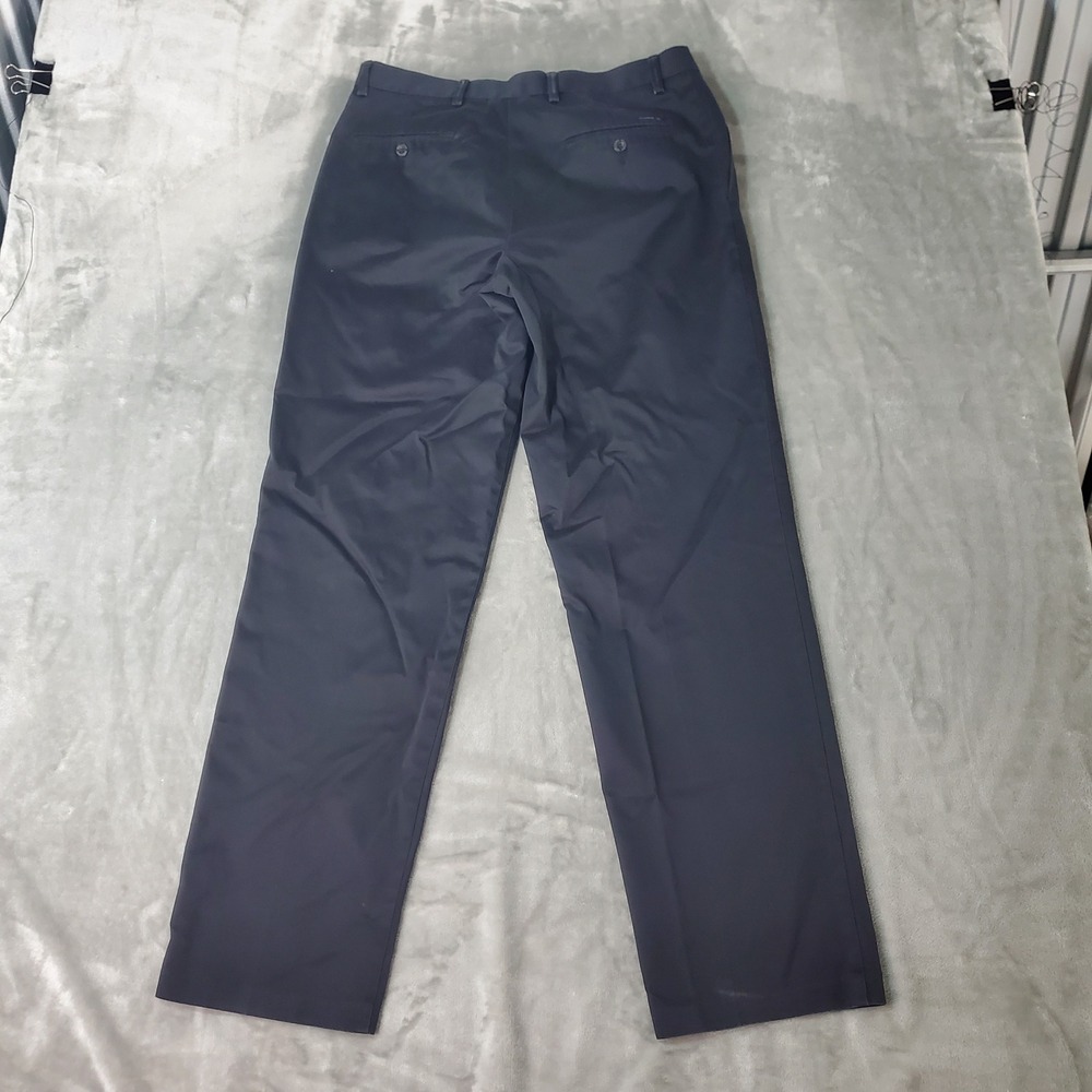 Dockers Mens D3 Classic Fit Pleated Chinos Navy Blue Cotton Pants W32 L34 - Picture 3 of 7